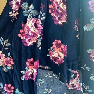 Blue floral dress with shorts